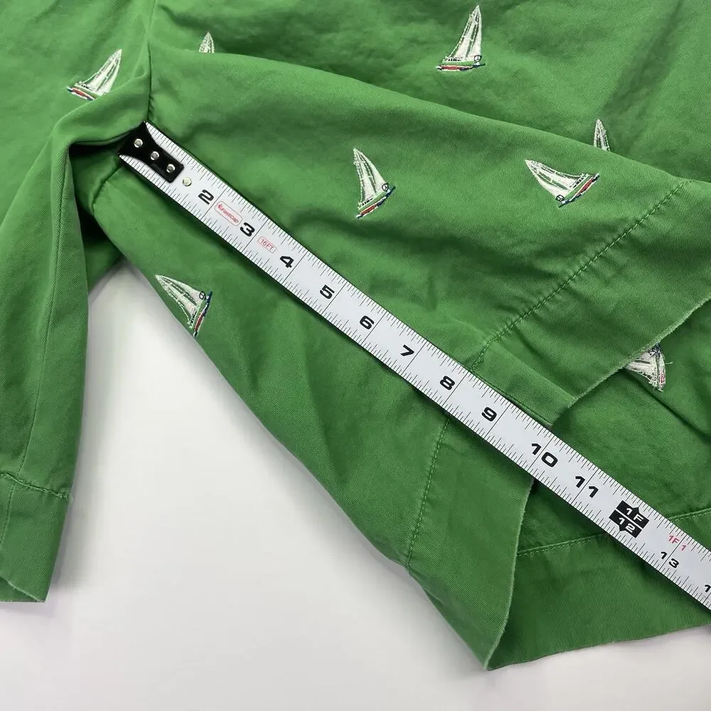 Polo Ralph Lauren AOP Shorts Men’s 36 Sailboat Green Chino